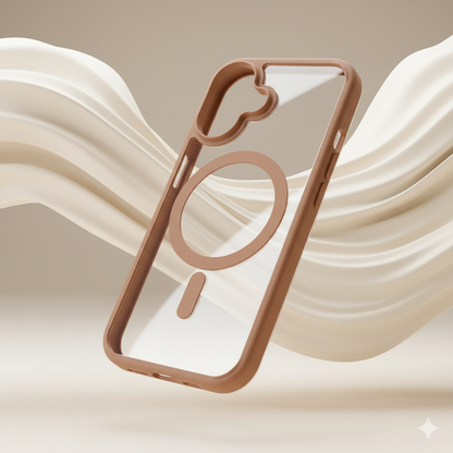 iPhone 16 Clear MagSafe Back Cover – Transparent Shockproof Protective Case