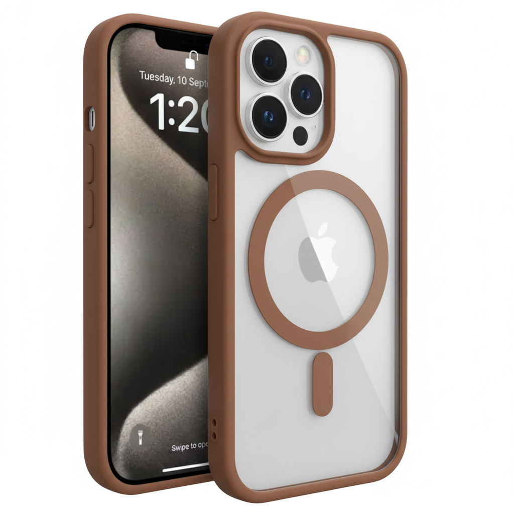 iPhone 15 Pro Clear MagSafe Back Cover – Transparent Shockproof Protective Case