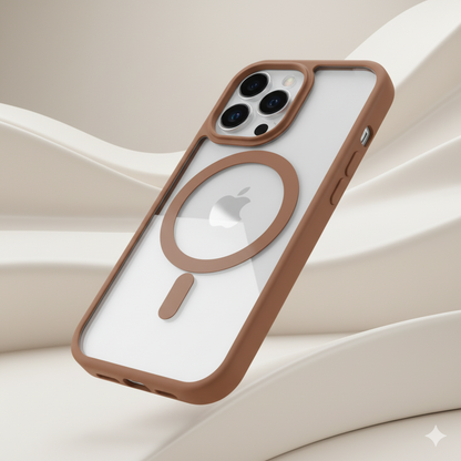 iPhone 15 Pro Clear MagSafe Back Cover – Transparent Shockproof Protective Case