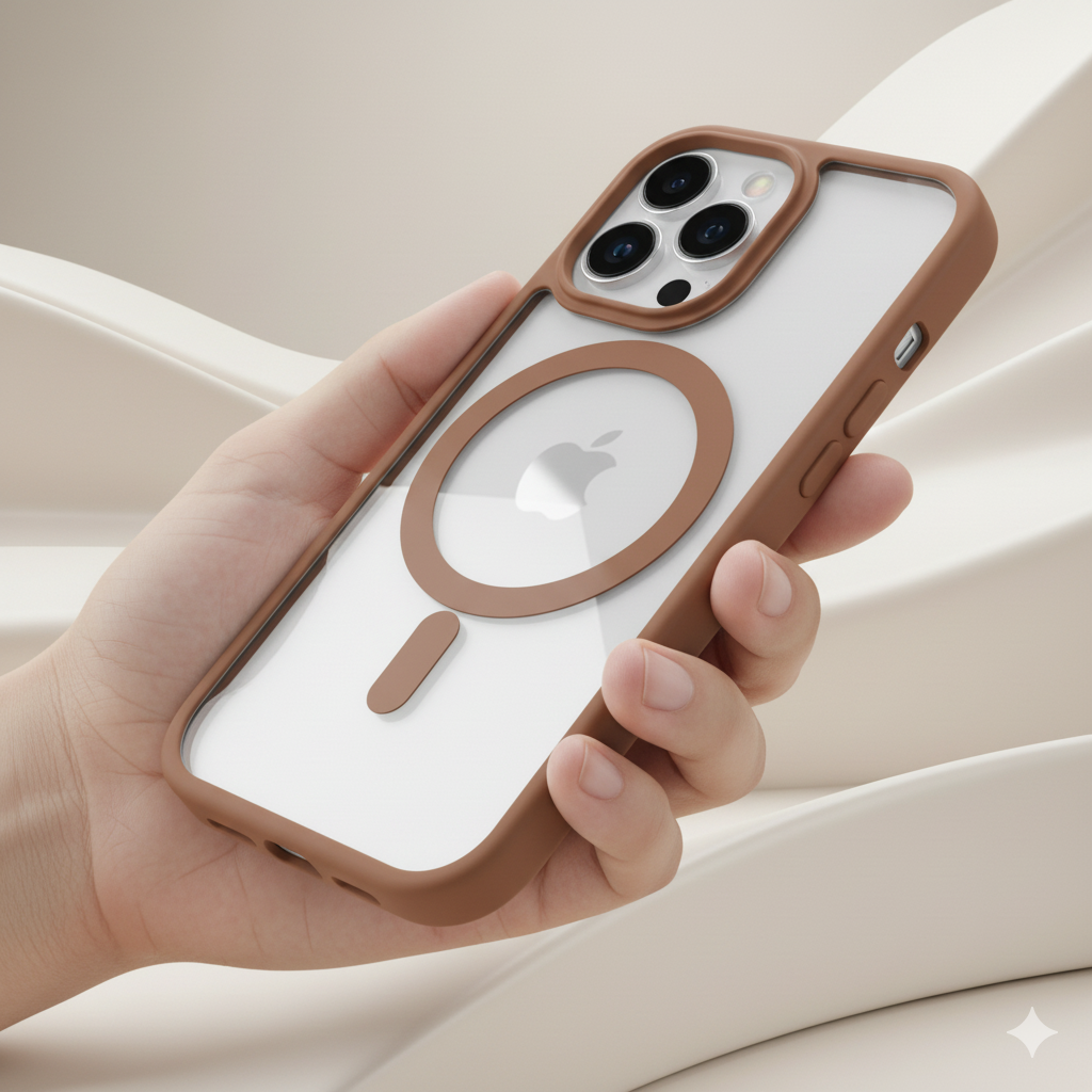 iPhone 15 Pro Clear MagSafe Back Cover – Transparent Shockproof Protective Case