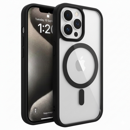 iPhone 15 Pro Clear MagSafe Back Cover – Transparent Shockproof Protective Case