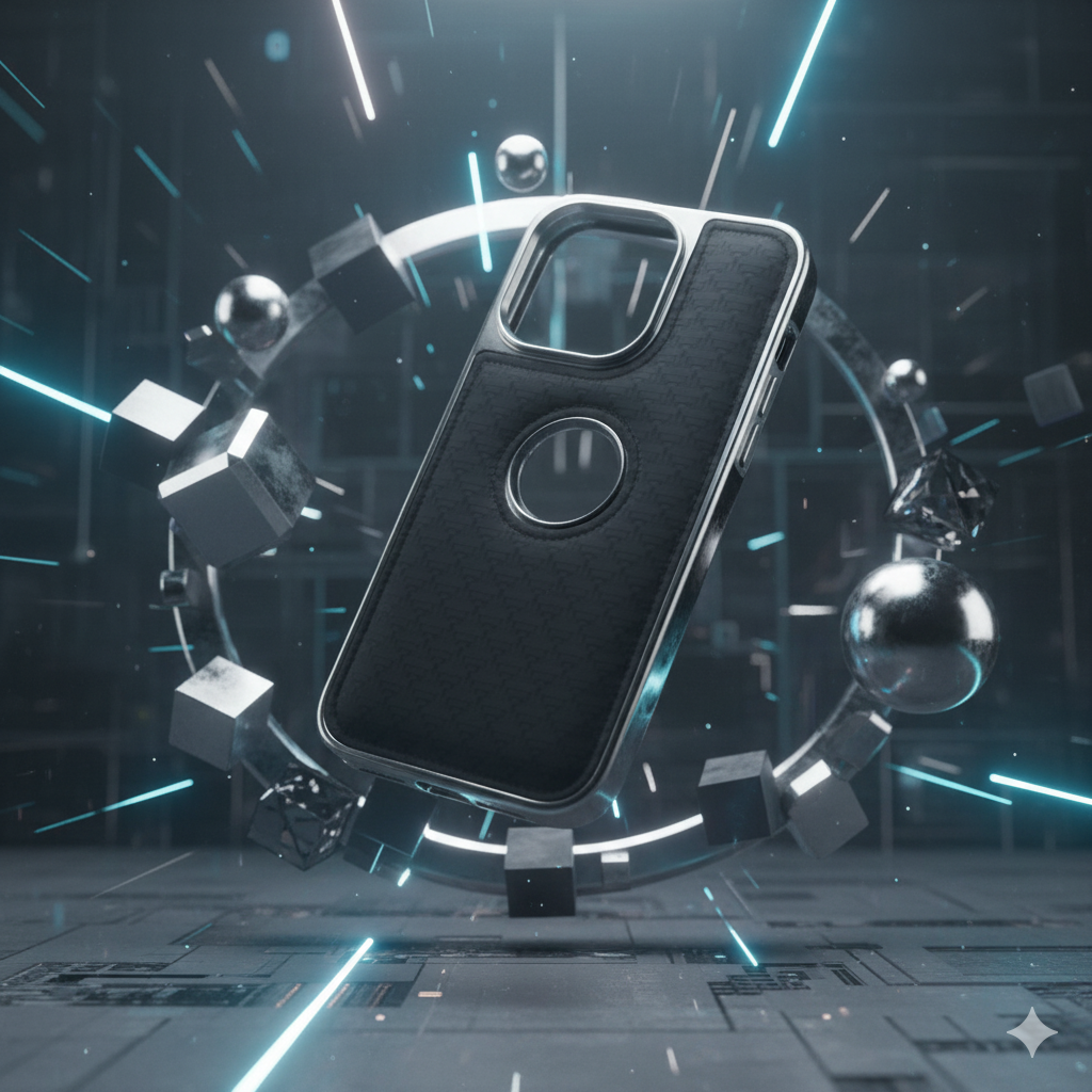 iPhone 13 Pro Carbon Fiber Texture MagSafe Case – Premium Shockproof Protective Back Cover (Black and Blue )