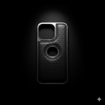 iPhone 13 Pro Carbon Fiber Texture MagSafe Case – Premium Shockproof Protective Back Cover (Black and Blue )