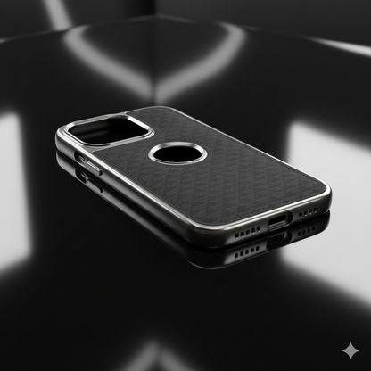 iPhone 13 Pro Carbon Fiber Texture MagSafe Case – Premium Shockproof Protective Back Cover (Black and Blue )