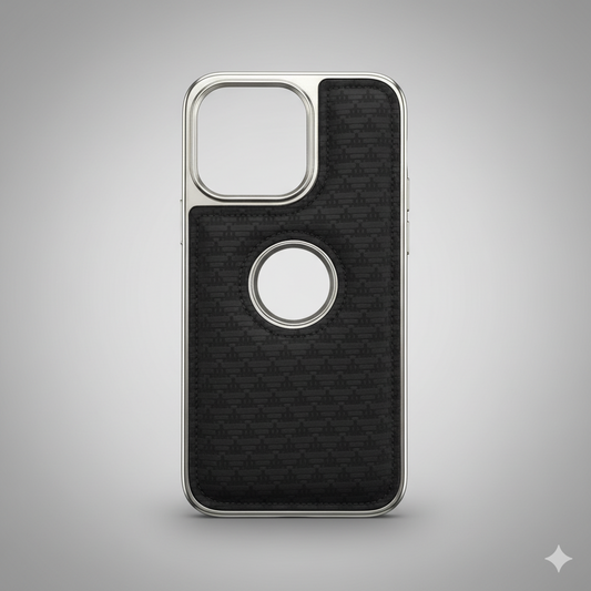 iPhone 13 Pro Carbon Fiber Texture MagSafe Case – Premium Shockproof Protective Back Cover (Black and Blue )