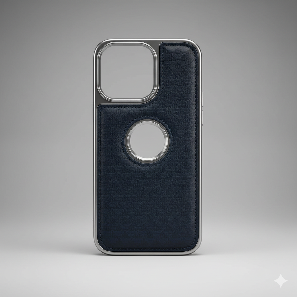 iPhone 13 Pro Carbon Fiber Texture MagSafe Case – Premium Shockproof Protective Back Cover (Black and Blue )