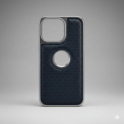 iPhone 13 Pro Carbon Fiber Texture MagSafe Case – Premium Shockproof Protective Back Cover (Black and Blue )