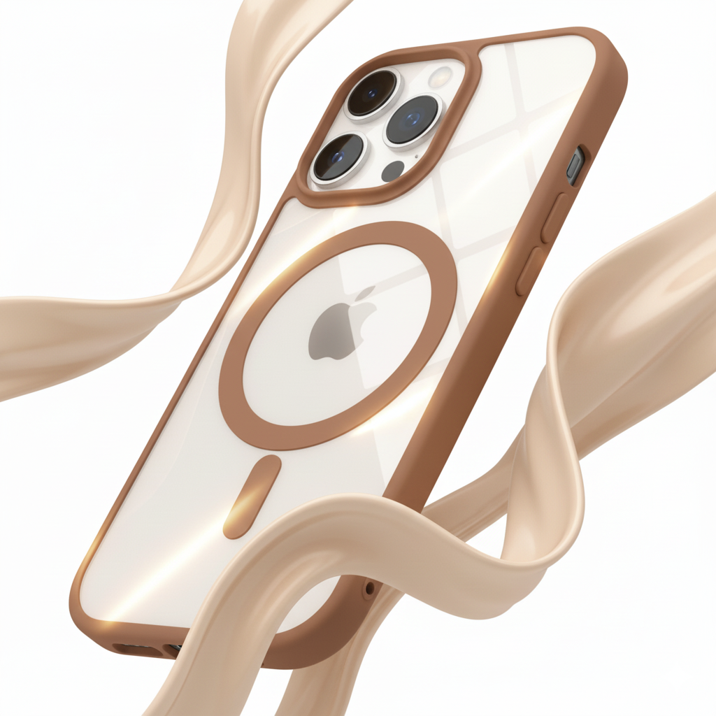 iPhone 14 Pro Clear MagSafe Back Cover – Transparent Shockproof Protective Case (Black | Grey | Brown)