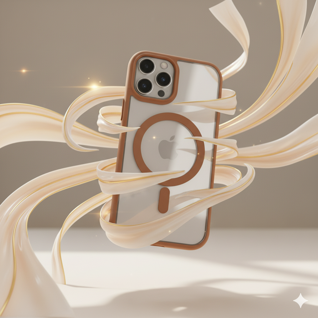 iPhone 15 Pro Max Clear MagSafe Back Cover – Transparent Shockproof Protective Case (Black | Grey | Brown)