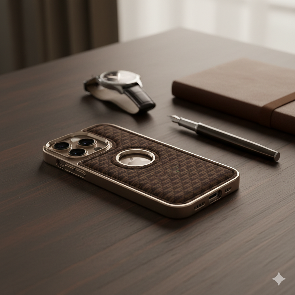 iPhone 16 Pro Premium Soft-Touch Textured Back Cover – Shockproof Luxury Protective Case (Black | Blue | Brown)