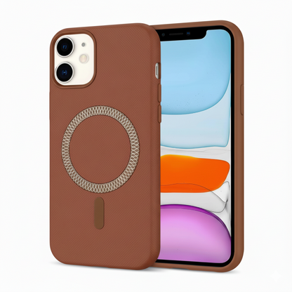 iPhone 11  premium MagSafe Compatible Textured Back Case for  Navi Blue – Shockproof & Elegant Design