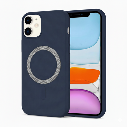 iPhone 11  premium MagSafe Compatible Textured Back Case for  Navi Blue – Shockproof & Elegant Design