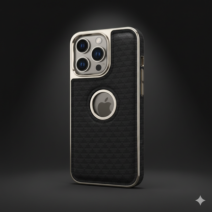 iPhone 15 Pro Premium Soft-Touch Textured Back Cover – Shockproof Luxury Protective Case (Black | Blue | Brown)